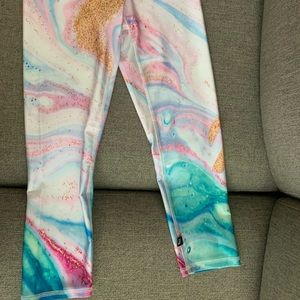 EUC Peloton Swirl Terez Leggings